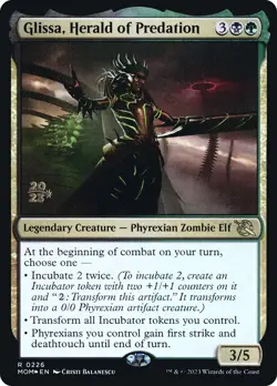 MTG Glissa, Herald of Predation [March of the Machine Prerelease Promos] Foil Ne - Image 1