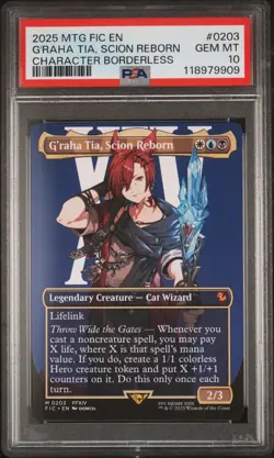 2025 MTG FINAL FANTASY COMMANDER #0203 G'RAHA TIA, SCION REBORN PSA 10 - Image 1
