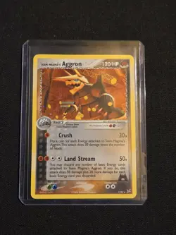 Pokemon TCG Team Magma's Aggron Holo Card 7/95 Magma vs Aqua - Image 1