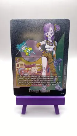 Dragon Ball Super Card Game Fusion World SB02 Energy Marker E-73 Bulma/Kid Goku - Image 1