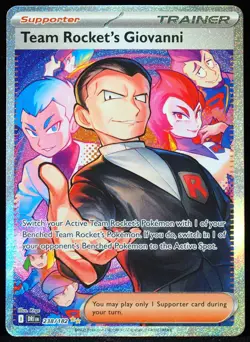 Team Rocket's Giovanni #238/182 NM Trainer Pokemon Card - Image 1