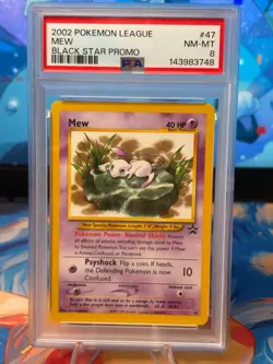 PSA 8 Mew #47 WOTC Black Star Promo Lily Pad Pokemon Card - Image 1