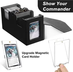MTG Deck Box with 2 Commander Display, 3-In-1 TCG Deck Box for 200+ Double-Sleev - Image 3