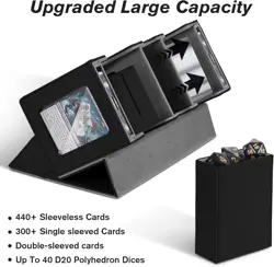 MTG Deck Box with 2 Commander Display, 3-In-1 TCG Deck Box for 200+ Double-Sleev - Image 4