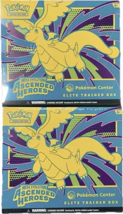 Pokemon TCG - Ascended Heroes Pokemon Center Elite Trainer Box / ETB x2 SEALED - Image 4