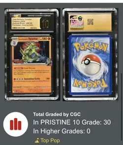 Pokemon Team Rocket's Tyranitar 096/182 Prerelease - CGC 10 PRISTINE (pop -30) - Image 3