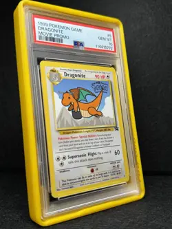 1999 Pokemon the First Movie Dragonite #5 WB Stamped Black Star Promo PSA 10 - Image 4