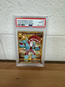 Galarian Obstagoon PSA 10 198/185 Pokemon Vivid Voltage Gold Secret Rare MINT - Image 1