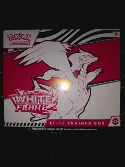 Sealed Pokemon Scarlet and Violet White Flare Elite Trainer Box - Image 1