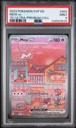 2023 POKEMON SVP EN-SV BLACK STAR PROMO #053 MEW EX PSA 9 - Image 1