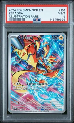 2024 POKEMON SCR EN-STELLAR CROWN | ILLUSTRATION RARE ZERAORA 151 PSA 9 - Image 1