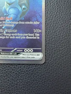Pokemon 151 Blastoise Ex 200/165 NM Special Illustration Rare - GREAT CENTERING - Image 5