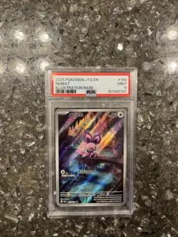 2025 Pokemon JTG EN Noibat Illustration Rare PSA 9 Freshly Graded!!! - Image 1