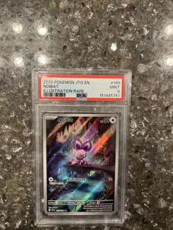 2025 Pokemon JTG EN Noibat Illustration Rare PSA 9 Freshly Graded!!! - Image 2