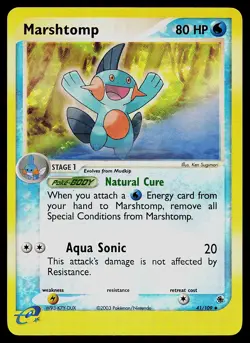 Pokemon Card - Marshtomp Ruby and Sapphire 41/109 Reverse Holo - Image 1