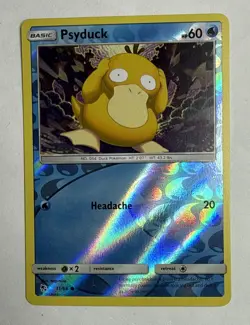 Psyduck Rev Reverse Holo SM Hidden Fates Pokemon NM 11/68 Sun & Moon - Image 1