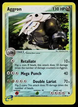 Pokemon Card - Aggron Ruby and Sapphire 1/109 Reverse Holo - Image 1