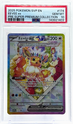 Pokemon Eevee ex 174 Promo Special Illustration Rare PSA 10 Gem Mint TCG - Image 1