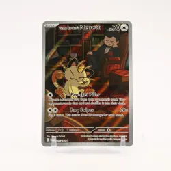 Team Rocket's Meowth - 203/182 Destined Rivals Illustration Rare Pokemon - NM - Image 1