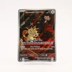 Team Rocket's Meowth - 203/182 Destined Rivals Illustration Rare Pokemon - NM - Image 1