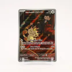 Team Rocket's Meowth - 203/182 Destined Rivals Illustration Rare Pokemon - NM - Image 1