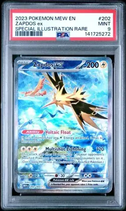 Pokemon 151 Zapdos Ex #202/165 Special Illustration Rare PSA 9 - Image 1