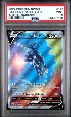 Pokemon Astral Radiance Origin Forme Dialga V #177 Full Art PSA 9 Mint - Image 1