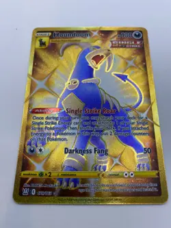 Houndoom 179/163 Gold Secret Rare Battle Styles Sword & Shield Pokemon - Image 1