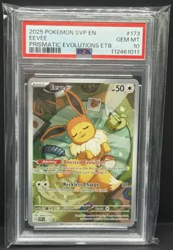 2025 POKEMON SVP EN-SV BLACK STAR PROMO #173 EEVEE PSA 10 - Image 1