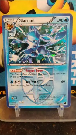 GLACEON Plasma Freeze Series POKEMON Cracked Ice Holo 2013 Trading Card 23/116 - Image 1