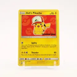 Ash's Pikachu - SM109 Black Star Promo Pokemon - MP/HP - Image 1