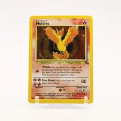 Moltres - 12/62 Fossil Unlimited Holo Rare Pokemon - LP/MP - Image 1
