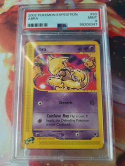 Pokemon TCG Expedition Abra #93 2002 PSA 9 Mint - Image 1