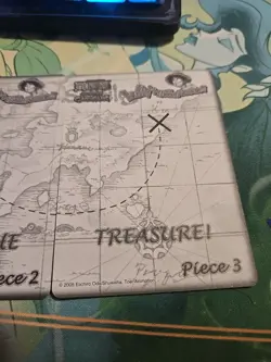 2005 Bandai One Piece CCG The Quest Begins Complete Treasure Map Piece Set of 3 - Image 4