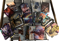 500 Magic The Gathering Art Cards With Storage Box - No Gold Signature/Stamp - Image 1