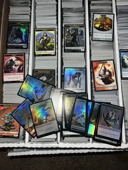 500 MTG Tokens Lot With Card Storage Box!! - Magic MTG Foil/Non Foil NM-MP - Image 1