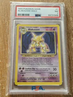 Alakazam *PSA 7* Near Mint Pokemon Card - Base Set 1999 #1/102 - Image 1