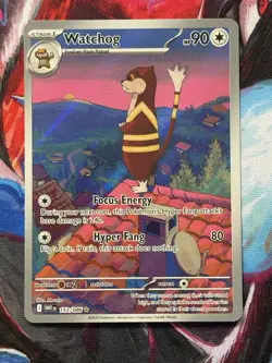 Watchog 153/086 White Flare Illustration Rare Pokemon TCG Card Near Mint NM - Image 1