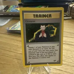 Pokemon TCG Giovanni Holo Rare Gym Challenge Unlimited 18/132 English Card - Image 1