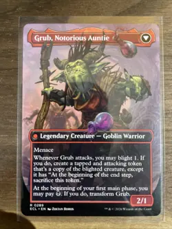 Grub, Storied Matriarch/Grub, Notorious Auntie Borderless Lorwyn Eclipsed - Image 2