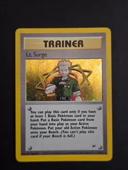 Lt. Surge - #17/132 - Holo - Rare Gym Heroes Pokemon - MP - Image 1