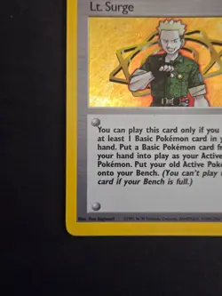 Lt. Surge - #17/132 - Holo - Rare Gym Heroes Pokemon - MP - Image 2