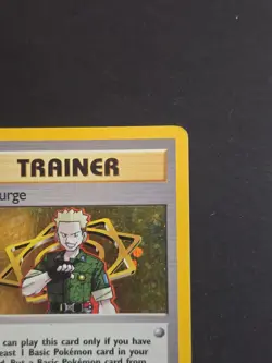 Lt. Surge - #17/132 - Holo - Rare Gym Heroes Pokemon - MP - Image 3