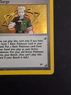 Lt. Surge - #17/132 - Holo - Rare Gym Heroes Pokemon - MP - Image 5