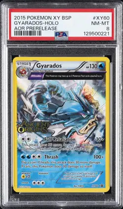2015 POKEMON XY BLACK STAR PROMOS ANCIENT ORIGINS PRERELEASE GYARADOS-HOLO PSA 8 - Image 1
