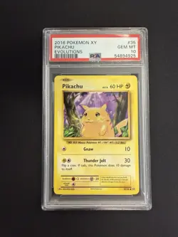 2016 Pokemon XY Pikachu Evolutions 35/108 PSA 10 - Image 1