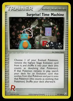 Pokemon Surprise! Time Machine Team Rocket Returns 91/109 Reverse Holo Stamped - Image 1