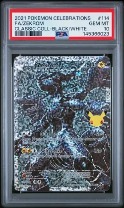 2021 POKEMON CELEBRATIONS CLASSIC COLLECTION #114 FULL ART/ZEKROM PSA 10 - Image 1