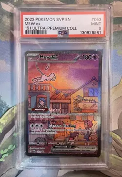 Pokemon TCG Mew ex 053 SV: Scarlet & Violet Promo Full Art Holo PSA 9 - Image 1