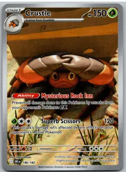 Crustle 186/182 Illustration Rare Destined Rivals Pokemon NM - Image 1